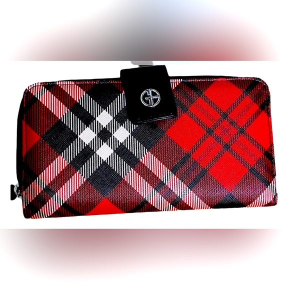 Giani Bernini Handbags - Giani Bernini wallet Red black and tan plaid, new with tags